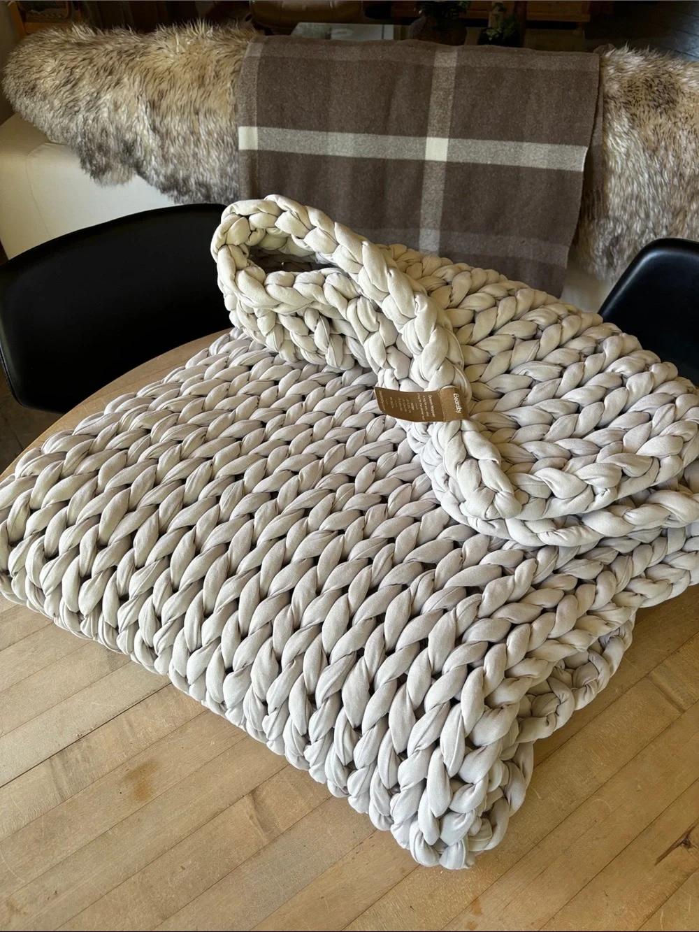 Chunky Knit Throw Blanket